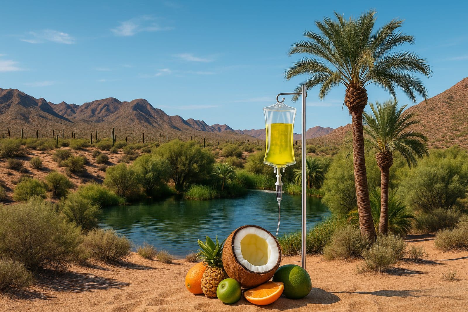 Sonoran desert oasis near Anthem, Arizona